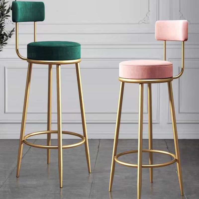 Nordic Glam Bar-stool Liftable Leather Counter Bar Stool with Metal Legs Clearhalo 'Bar Furniture' 'Bar Stools' 'bar_stools' 'Furniture' 'furniture_bar_stools' 'Kitchen & Dining Furniture' 1200x1200_acdf0360-d73b-4617-8cab-e6a82ae38419