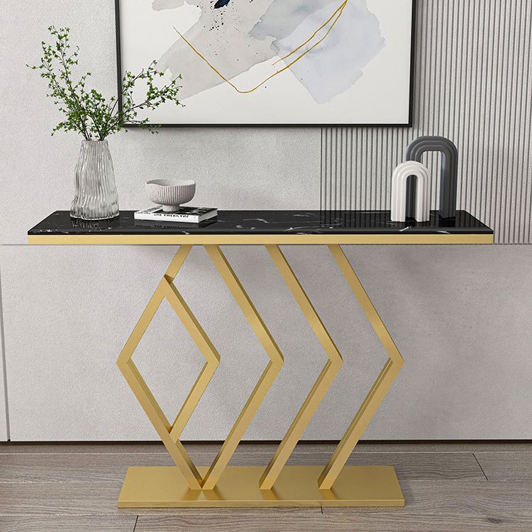 Tavolo da divano di divano console in marmo contemporaneo tavolo da ferro rettangolare per sala