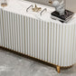 Glam Sideboard Buffet Stone Top Wood Sideboard Cabinet with Shelves Clearhalo 'buffet_sideboard' 'Buffets & Sideboards' 'furn' 'furn_buffet_sideboard' 'Furniture' 'Kitchen & Dining Furniture' 1200x1200_ace1c49f-be5f-4e2c-adfc-0e7c72f94865
