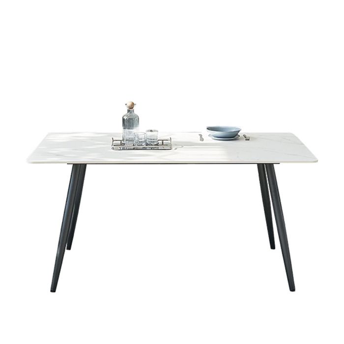 Sintered Stone Rectangle Dining Table Industrial Dining Room Table