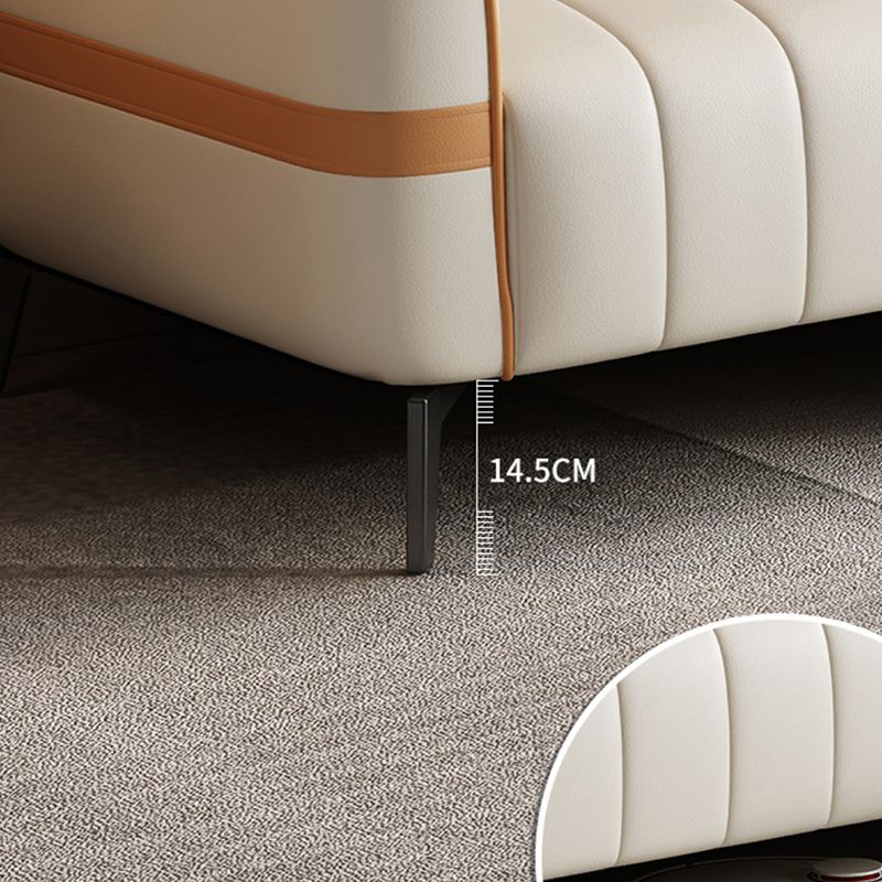 Contemporain 225,6 "H FAUX CUIR TUXEDO ARRAL SOFA pour le salon