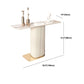 Tabella della console contemporanea da 13 "W del divano di divano della console rettangolare in pietra bianca