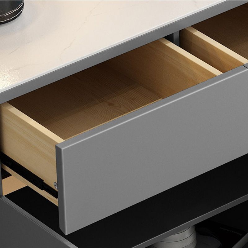 Modern Sideboard Buffet Cabinets Buffet Table with 4-Drawer and 4-Door Clearhalo 'buffet_sideboard' 'Buffets & Sideboards' 'furn' 'furn_buffet_sideboard' 'Furniture' 'Kitchen & Dining Furniture' 1200x1200_ace56b90-83e6-436b-ba21-8993cad35f5b