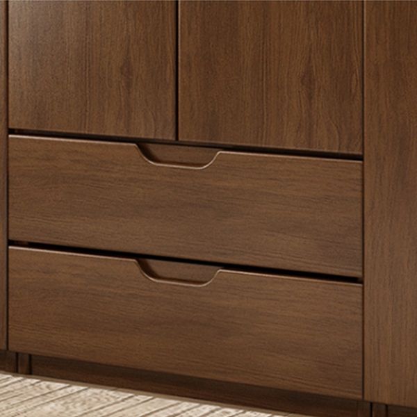 Armadio in legno massiccio di quercia contemporanea guardaroba multifunzionale