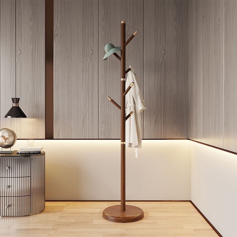 Solid Wood Entry Coat Rack Traditional Style Simple Living Room Floor Coat Hanger Clearhalo 'Entry & Mudroom Furniture' 'furn' 'furn_hall_tree_coat_racks' 'Furniture' 'Hall Trees & Coat Racks' 'hall_tree_coat_racks' 1200x1200_ace672e4-c736-436a-8ba1-9254dc0c5217