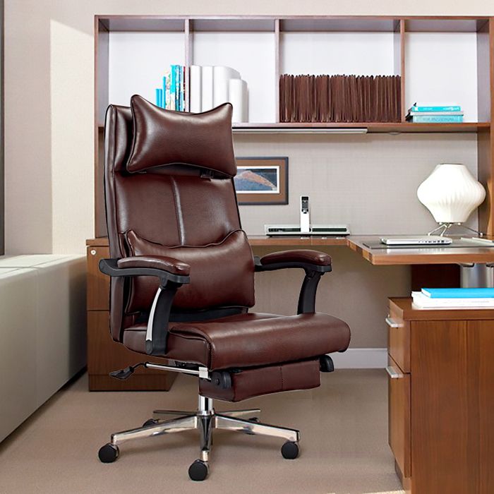 Modern Office Chair Padded Arms Adjustable Seat Height Desk Chair with Wheels Clearhalo 'furn' 'furn_office_chair' 'Furniture' 'Office Chairs' 'Office Furniture' 'office_chair' 1200x1200_ace85b75-5725-4e75-ab16-9c3d4a85de39
