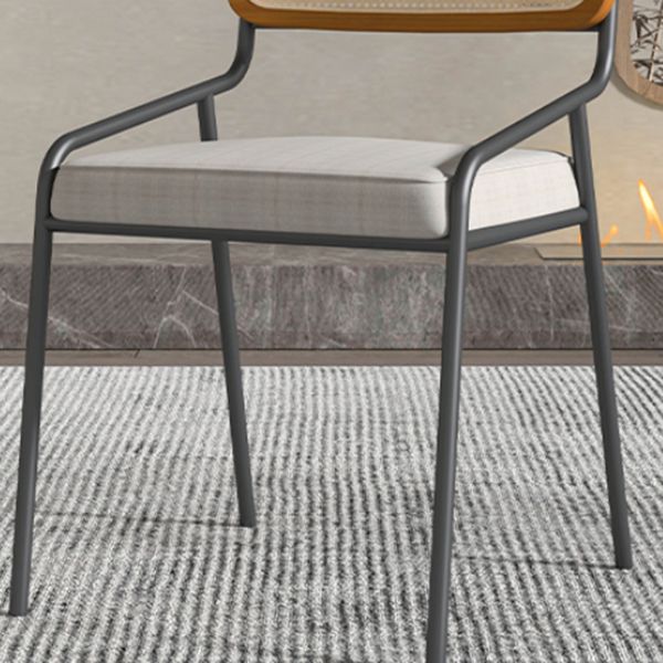 Modern Style Fabric Side Chair Cane Back Armless Dining Chair Clearhalo 'Dining Chairs' 'Dining Tables & Seating' 'dining_chair' 'furn' 'furn_dining_chair' 'Furniture' 'furniture_dining_chair' 'Kitchen & Dining Furniture' 1200x1200_ace92ef1-6f45-4b4d-91cd-dfdce3d4447c