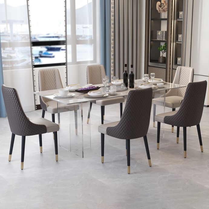 Acrylic Traditional Luxury Indoor Table Rectangle Sintered Stone Table Clearhalo ' dining_table' 'Dining Tables & Seating' 'Dining Tables' 'furn' 'furn_dining_table' 'Furniture' 'furniture_dining_table' 'Kitchen & Dining Furniture' 'kitchen&dining_furn' 'kitchen' 'kitchen_dining_table' 1200x1200_ace98abe-a7ea-49ec-8b81-dad7fffa9c80