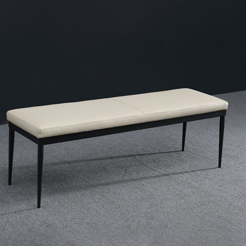 Upholstery Included Dining Bench, 18"H Bench with Black Metal Legs Clearhalo 'Benches' 'Chairs & Seating' 'furn' 'furn_benches' 'Furniture' 'Living Room Furniture' 1200x1200_aceaaa62-e752-4e09-a57f-e63fa019c777