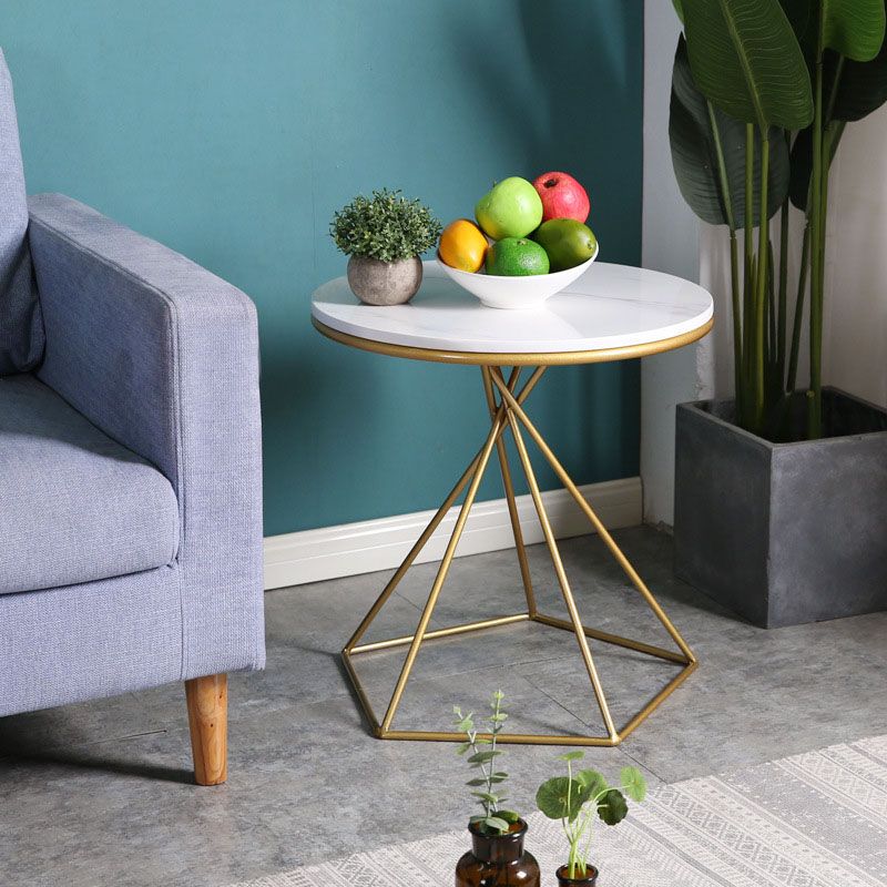 20.47 "Table lateral de estilo contemporáneo de estilo contemporáneo Mesa acento de acento de sofá redondo