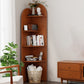 Traditional Closed Back Bookcase Shelves Included for Home Office