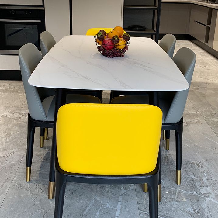 Rectangle Three-Color Dining Table Sintered Stone Table Luxury with 4 Legs Clearhalo ' dining_table' 'Dining Tables & Seating' 'Dining Tables' 'furn' 'furn_dining_table' 'Furniture' 'furniture_dining_table' 'Kitchen & Dining Furniture' 'kitchen&dining_furn' 'kitchen' 'kitchen_dining_table' 1200x1200_aceffbb6-ea84-42ec-a97c-e277b5e40a47