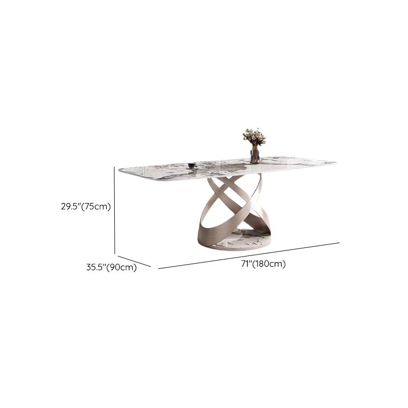 Minimaliste 1/4/5/7 Pièces meubles Rectangle Table à manger Rectangle Ensemble en blanc