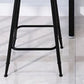 Sgabello da bar senza braccia da bar in stile industriale con gambe nere