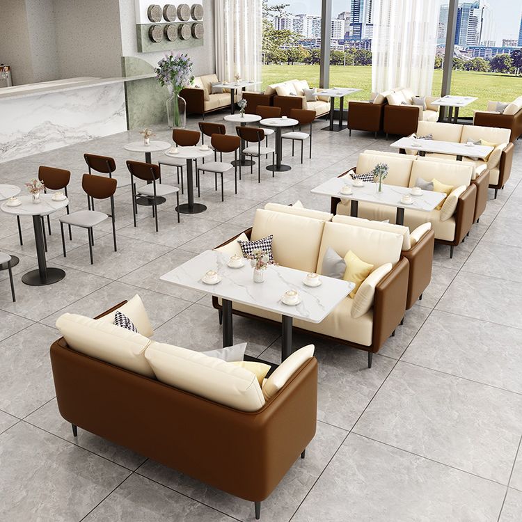 Modern Sintered Stone Dining Table Black Frame Dinner Table for Dining Room Clearhalo ' dining_table' 'Dining Tables & Seating' 'Dining Tables' 'furn' 'furn_dining_table' 'Furniture' 'furniture_dining_table' 'Kitchen & Dining Furniture' 'kitchen&dining_furn' 'kitchen' 'kitchen_dining_table' 1200x1200_acf2b5af-d6de-408a-9e5a-e4e88c58336d