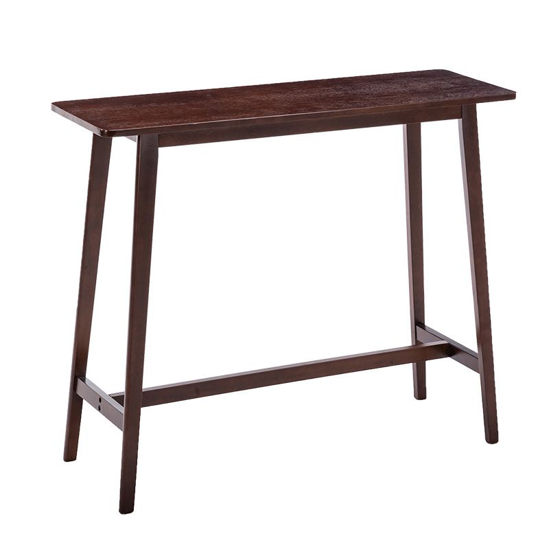 Rectangle Solid Wood Counter Height Table Modern Trestle Base in Brown and Natural Clearhalo 'Bar Furniture' 'Bar Tables' 'bar_tables' 'furn' 'furn_bar_tables' 'Furniture' 'Kitchen & Dining Furniture' 1200x1200_acf360e2-c366-42a9-b914-3bf990aab4a3