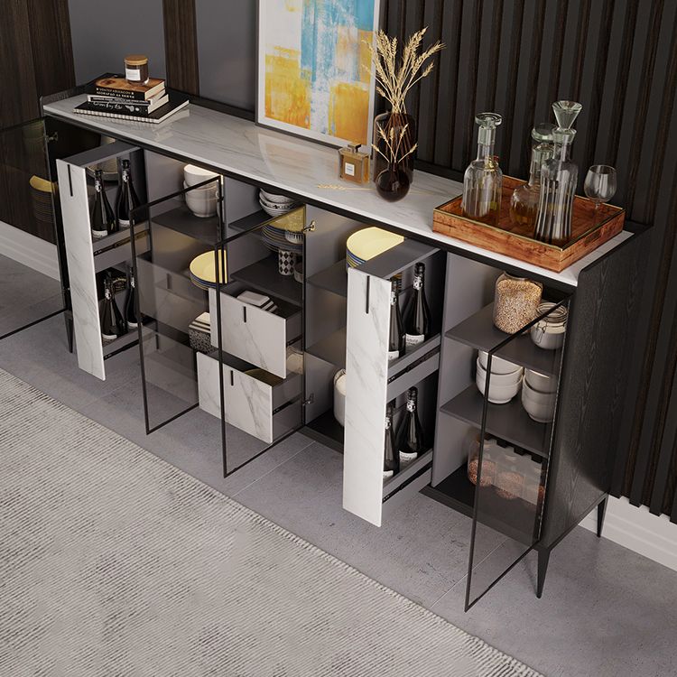 Modern Sideboard Table Stone Top Sideboard con puerta para el hogar