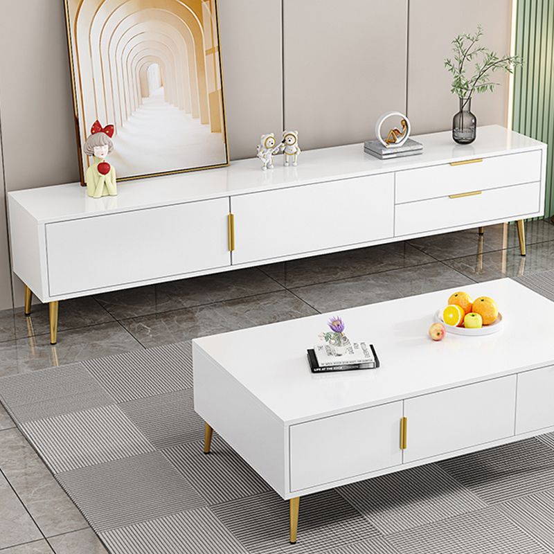 Faux Wood TV Console Contemporary TV Media Stand with Drawers Clearhalo 'furn' 'furn_tv_stands_entertainment_centers' 'Furniture' 'Living Room Furniture' 'TV Stands & Entertainment Centers' 'TV Stands & Media Storage Furniture' 'tv_stands_entertainment_centers' 1200x1200_acf4249b-de0b-4da9-9243-edac3dc2f737