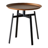 Tavolo laterale alto 19,68 pollici moderno tavolo laterale superiore del vassoio metallico