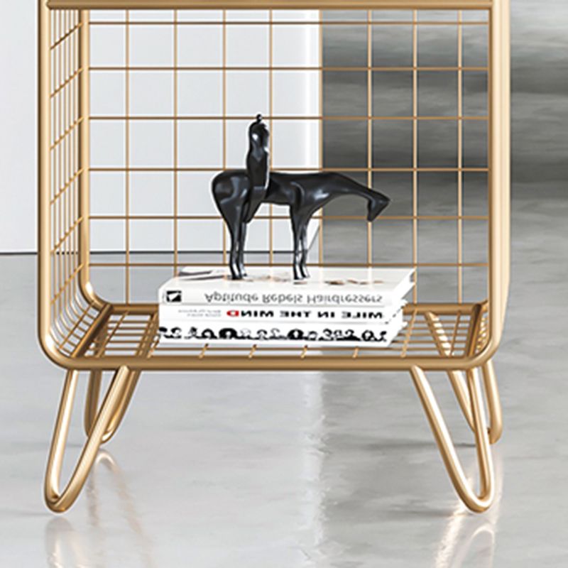 Glam Metal Bookshelf Standard Shelf Shelfshelf for Home Office