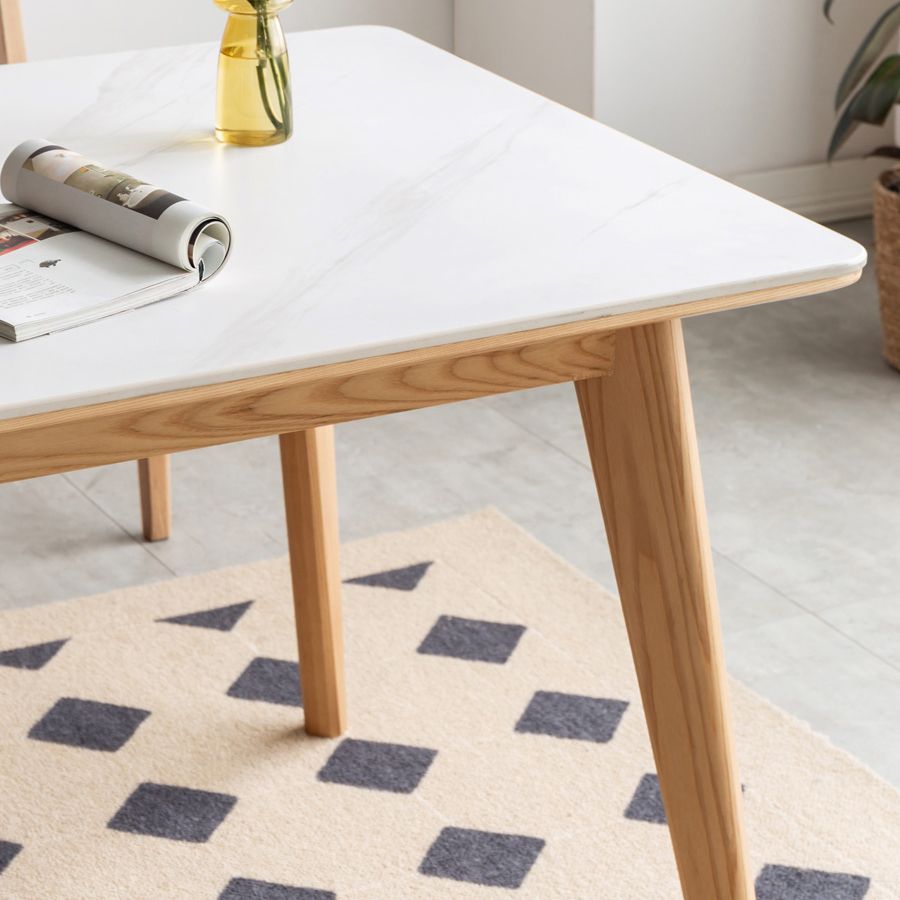 Modern Style Dinette Set 1/5 Pcs Rectangle Solid Wood Dinette Table with Dining Chair Clearhalo 'Dining Room Sets' 'Dining Tables & Seating' 'dining_room_set' 'furn' 'furn_dining_room_set' 'Furniture' 'Kitchen & Dining Furniture' 1200x1200_acf58c31-65f8-4af9-a8e6-43be0ab98f0d