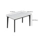 1/5/7 Pieces Modern Sintered Stone White Rectangle Dining Set for Home