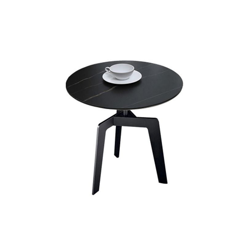 Tavolino da cocktail Glam Slate Coffee Tavolino da cocktail in metallo nero a 4 gambe