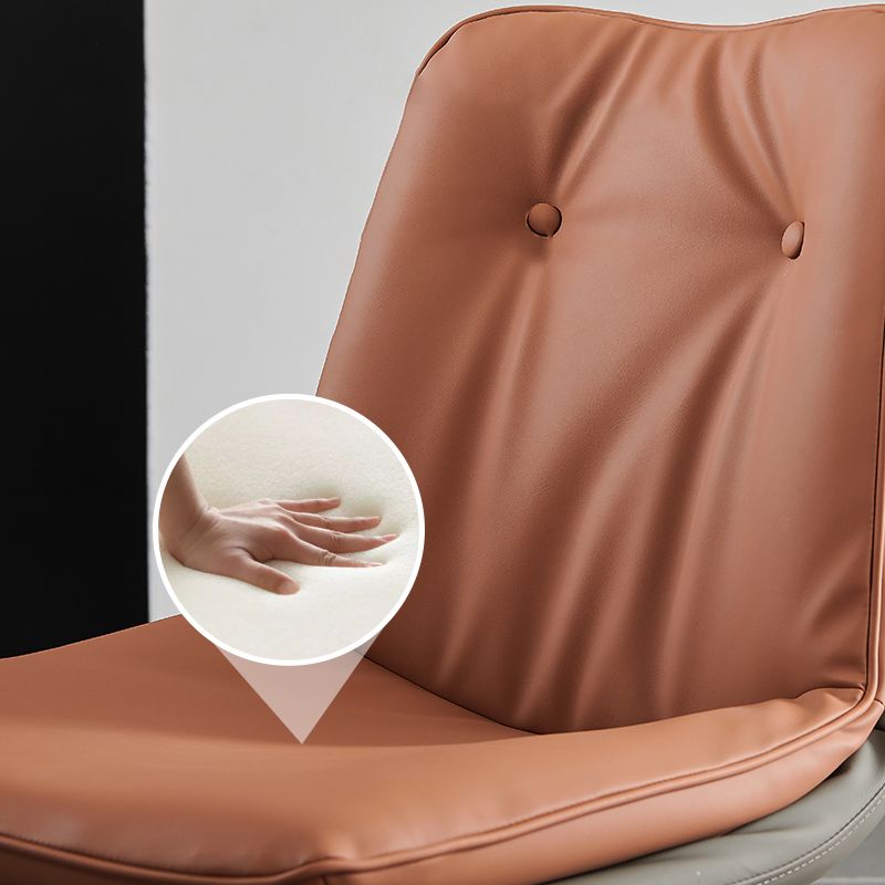 Home Faux Leather Side Chair Armless Dining Chairs in Black Legs Clearhalo 'Dining Chairs' 'Dining Tables & Seating' 'dining_chair' 'furn' 'furn_dining_chair' 'Furniture' 'Kitchen & Dining Furniture' 1200x1200_acf6403b-b2d9-45aa-801e-5681b82895ba