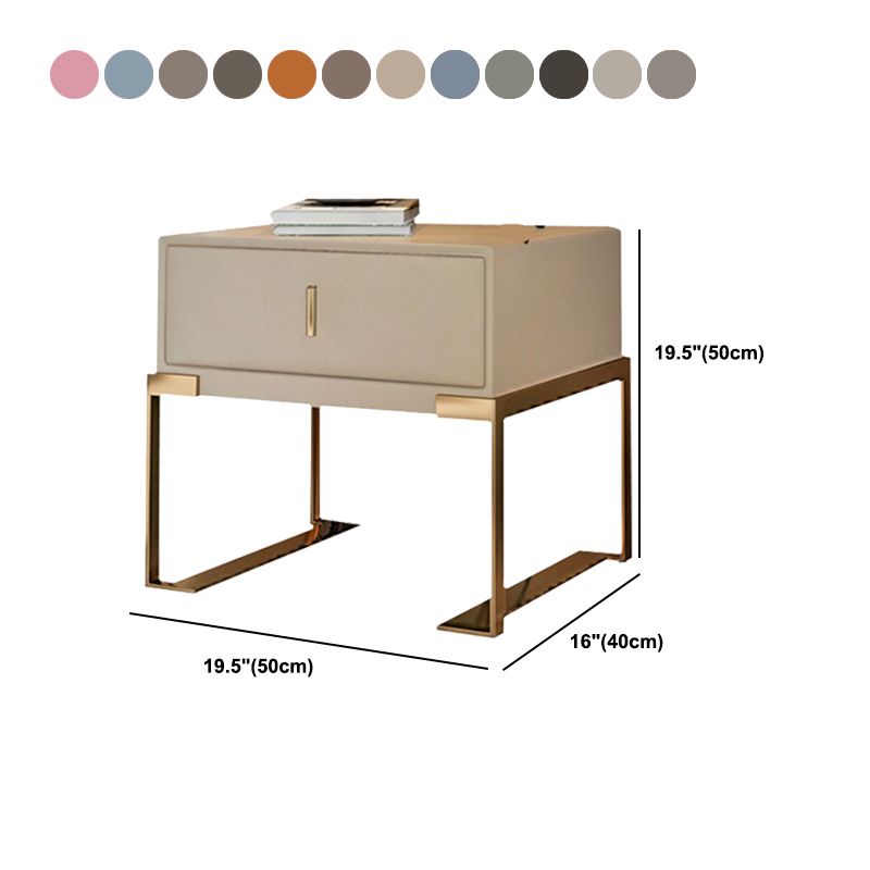 Cama de madera sólida patas de noche incluidas mesa nocturna con 1-drawer