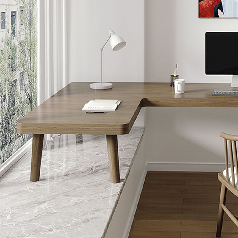 Modern Style Wooden Writing Desk L-Shape Office Table with Legs for Home Clearhalo 'furn' 'furn_office_desk' 'Furniture' 'Office Desks' 'Office Furniture' 'office_desk' 1200x1200_acf85dbf-dc34-4e7a-b424-cede699276f1