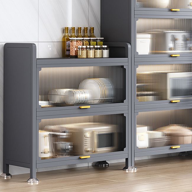 Sideboard glam sideboard da pranzo in legno grigio con porte per soggiorno