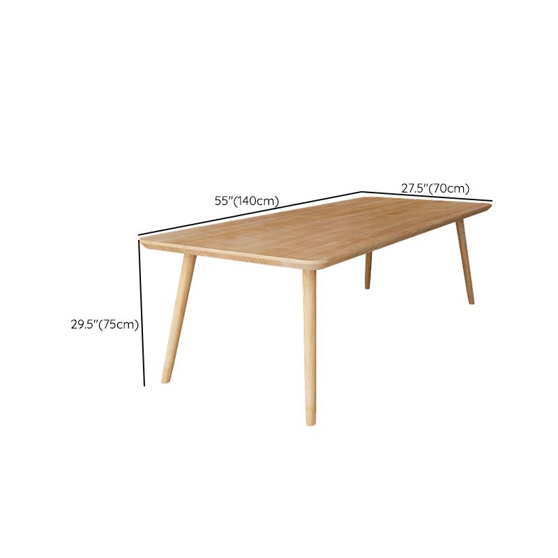 Table de réunion de bureau de style moderne en bois massif 4 jambes