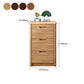 Bedroom Dresser Vertical Solid Wood Storage Chest with 3 / 4 / 5 Drawers