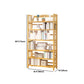 Adjustable Wood Book Shelf Bamboo Natural Shelf Bookcase Open Shelf Shelves Included Clearhalo 'Bookcases' 'furn' 'furn_bookcases' 'Furniture' 'Office Furniture' 1200x1200_acfcfcb4-8961-453f-8ef8-e9ef25f049b5