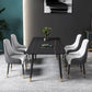 Glam Stone Rectangle Dining Table Matte Finish Home Table with 4 Legs Clearhalo 'Dining Tables & Seating' 'Dining Tables' 'dining_table' 'furn' 'furn_dining_table' 'Furniture' 'furniture_dining_table' 'Kitchen & Dining Furniture' 'kitchen' 'kitchen_dining_table' 1200x1200_acfda490-5b27-44c1-b654-f8c5b8c554d1