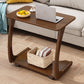 Mesa lateral superior rectangular moderno 24.8 "de altura de madera de altura con estante y rueda
