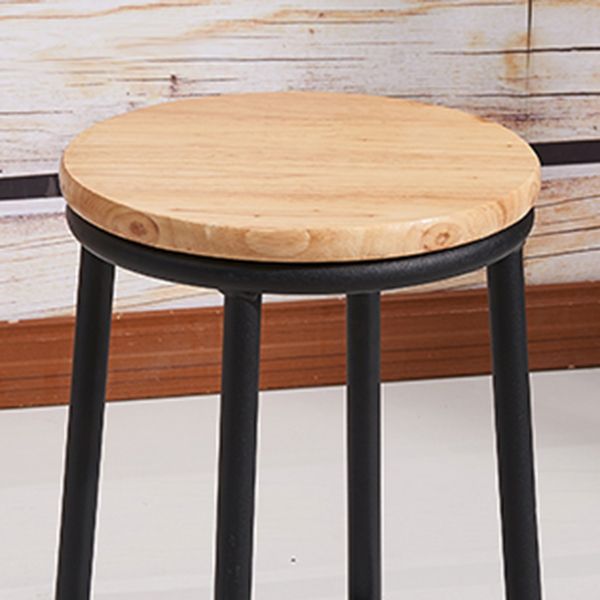 Modern Style Wood Bar Stool with Metal Footrest Round Bar Stool Clearhalo 'Bar Furniture' 'Bar Stools' 'bar_stools' 'furn' 'furn_bar_stools' 'furniture_bar_stools' 'Kitchen & Dining Furniture' 'kitchen&dining_furn' 'kitchen' 'kitchen_furn' Furniture' 1200x1200_ad000e6c-0b89-49a1-9636-903888843b14