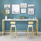 Glam Style Bar Table Artificial Marble Pub Table with Pedal for Dining Room Clearhalo 'Bar Furniture' 'Bar Tables' 'bar_tables' 'furn' 'furn_bar_tables' 'Furniture' 'furniture_bar_tables' 'Kitchen & Dining Furniture' 1200x1200_ad00c58d-f49d-4c2c-85cd-dbbbbc7b9964
