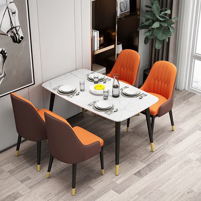 Armless Dining Chairs Nordic Faux Leather Side Chairs for Dining Room Clearhalo 'Dining Chairs' 'Dining Tables & Seating' 'dining_chair' 'furn' 'furn_dining_chair' 'Furniture' 'furniture_dining_chair' 'Kitchen & Dining Furniture' 1200x1200_ad012257-b988-4dd6-ad22-842f2dff695a