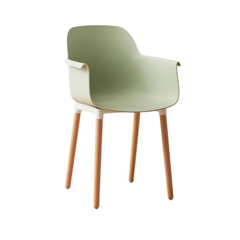 Scandinavian Wood Kitchen Dining Room Arm Chair Solid Back Chair Clearhalo 'Dining Chairs' 'Dining Tables & Seating' 'dining_chair' 'Furniture' 'furniture_dining_chair' 'Kitchen & Dining Furniture' 1200x1200_ad02e8bb-c250-41c1-8b47-f9e7a94dc38f