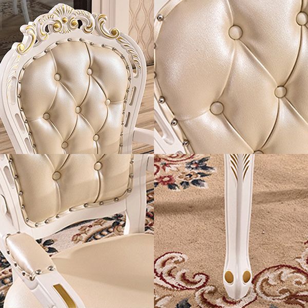 Victorian Upholstered Balcony Side Chair King Louis Back Matte Finish Dining Chair (Set of 2) Clearhalo ' kitchen&dining_furn' 'Dining Chairs' 'Dining Tables & Seating' 'dining_chair' 'furn' 'furn_dining_chair' 'Furniture' 'furniture_dining_chair' 'Kitchen & Dining Furniture' 'kitchen' 1200x1200_ad03192d-9a31-4f1e-92fe-c08c7dd3019f