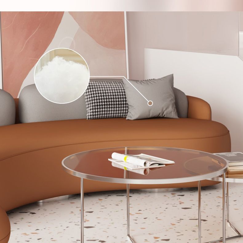 Faux Leather Cushions Back Sofa with Armless for Living Room Clearhalo 'furn' 'furn_sofas' 'Furniture' 'Living Room Furniture' 'Sofa' 'sofas' 1200x1200_ad03e97a-f21b-4171-bcf3-825d4c98ae7d