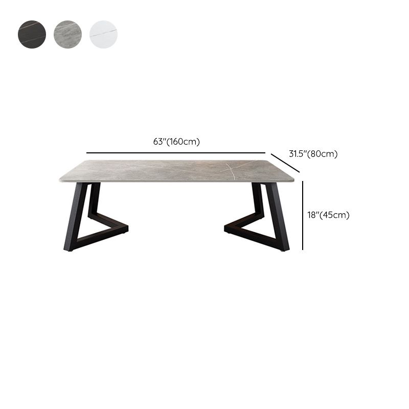 Table basse rectangulaire en ardoise Aucune table basse simple pénible