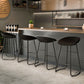 Contemporary Iron Base Bar Stools Plastic Bucket Seat Barstool for Home