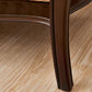 Wood Brown Square Modern Block Side Table Pedestal End Table
