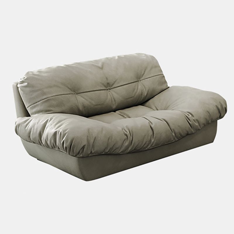 Modern Style Sofa with Pillow Back Sponge Cushion Frosted Velvet & Imitation Leather Clearhalo 'furn' 'furn_sofas' 'Furniture' 'furniture_sofas' 'kitchen' 'kitchen_sofas' 'Living Room Furniture' 'Sofa' 'sofas' 1200x1200_ad0720e0-6515-4954-aaef-b4ae0c0a9c7f
