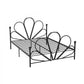 Metal High Open-Frame Bed Contemporary Wire-Grid Simple Bed Frame