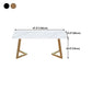 Stone Top Dining Table White Traditional Luxury Table with Sled Base Clearhalo 'Dining Tables & Seating' 'Dining Tables' 'dining_table' 'furn' 'furn_dining_table' 'Furniture' 'furniture_dining_table' 'Kitchen & Dining Furniture' 1200x1200_ad091a8b-009d-4a52-aadf-46f32830cfe9