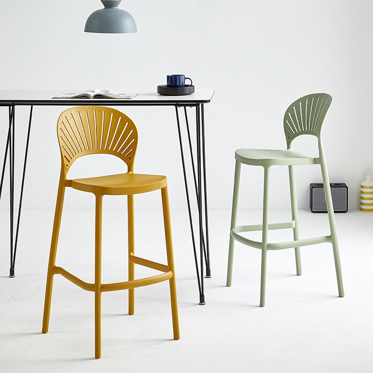 Nordic Plastic Stackable Counter Stools Macron Colorful Indoor Bar Stool with Plastic Seat Clearhalo 'Bar Furniture' 'Bar Stools' 'bar_stools' 'furn' 'furn_bar_stools' 'furniture_bar_stools' 'Kitchen & Dining Furniture' 'kitchen&dining_furn' 'kitchen' 'kitchen_furn' Furniture' 1200x1200_ad0a10db-9ed2-48df-a9dd-570be21919f6