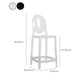 Industrial Backrest Armless Counter Chair Plastic Bar Stool with 4 Legs